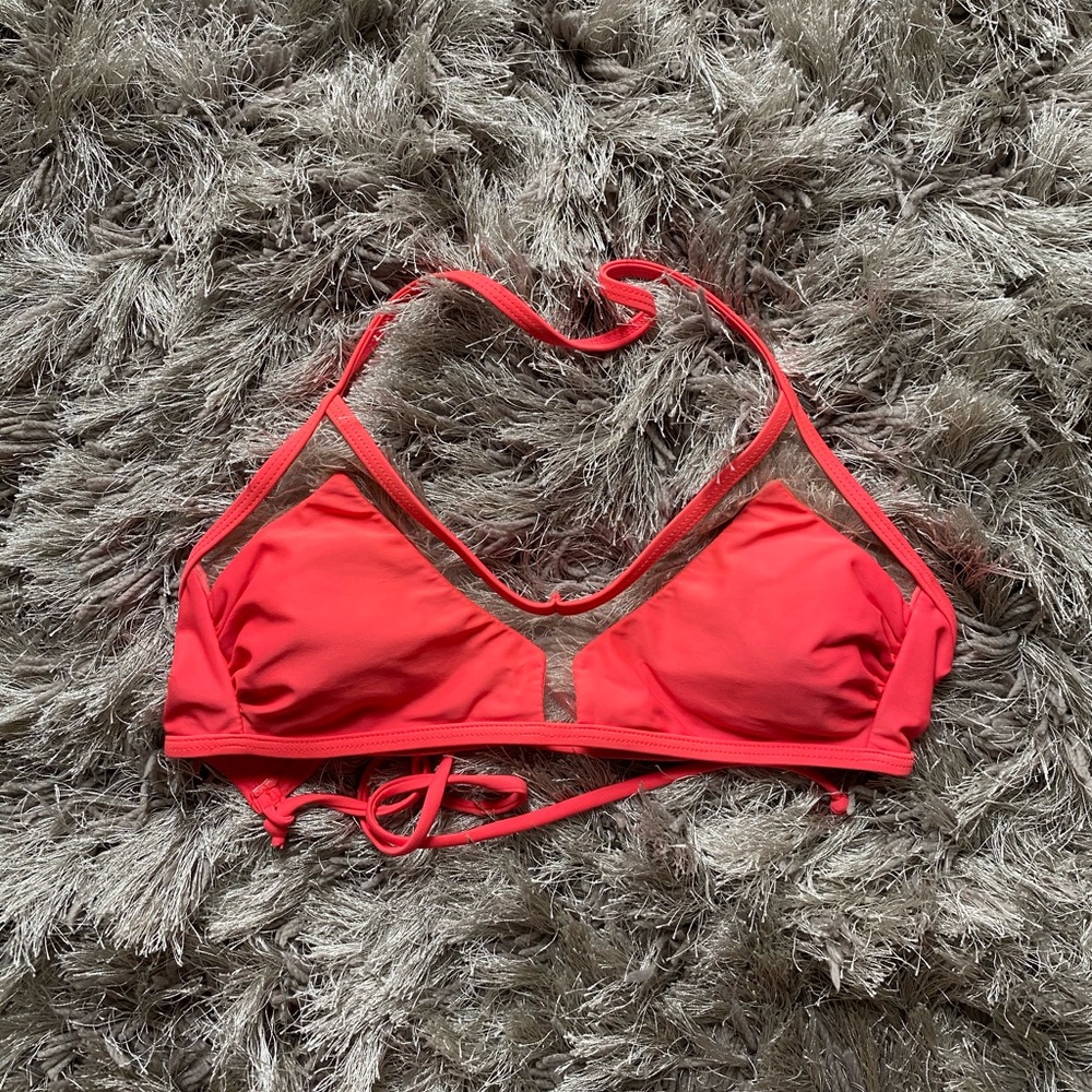 Neon/hot pink bikini top